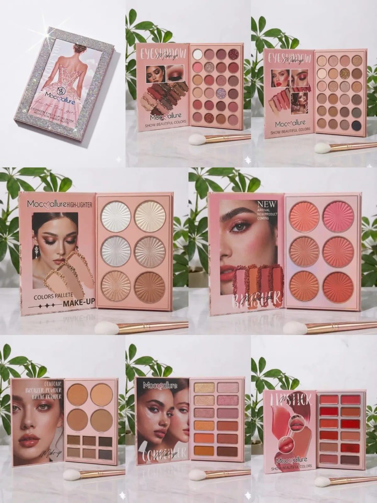Mocallure Makeup Book Palette ā Eyeshadow, Blush, Highlighter & Contour