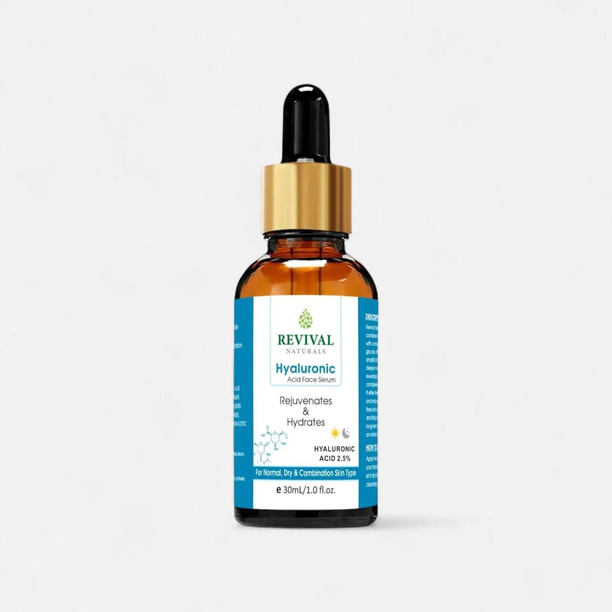 Revival Naturals Hyaluronic Acid Face Serum 2.5% – 30ml