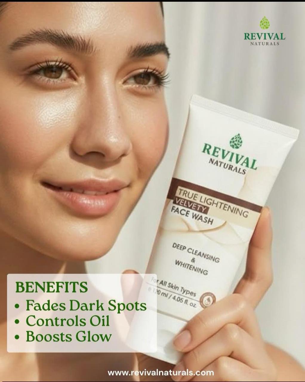 Revival Naturals True Lightening Velvety Face Wash – 120ml